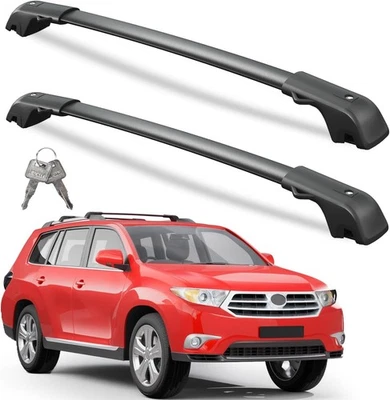Barras transversais para rack de teto Toyota Highlander 2008–2013 | 220 lb com trava - Imagem 1 de 4