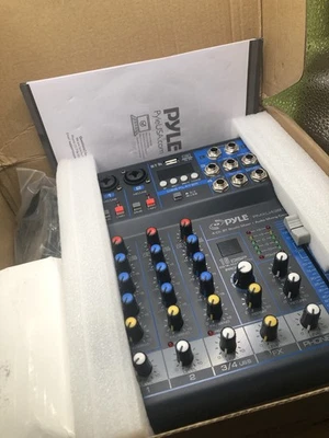 Pyle Pro PMXU43BT 4-Channel Bluetooth Audio Mixer - Black - Image 1 of 4