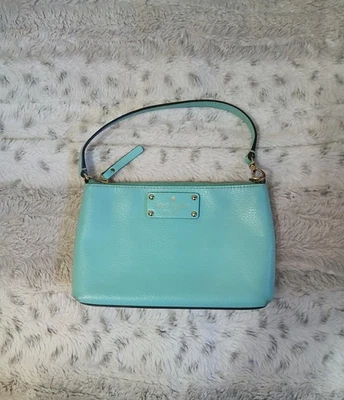 Cartera sin asas Kate Spade New York de cuero verde menta cartera cremallera alrededor  Foto 1 de 4