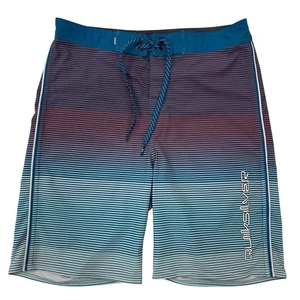Pantalones Cortos de Tabla Quiksilver Para Hombre 7.5" Patrón Vibrante Azul Talla 29 Surf Playa - Imagen 1 de 10