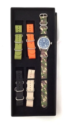 NEW Invicta Coalition Forces Pilot's Watch Set 33627 Tritnite Glow 5 Straps - Image 1 of 4