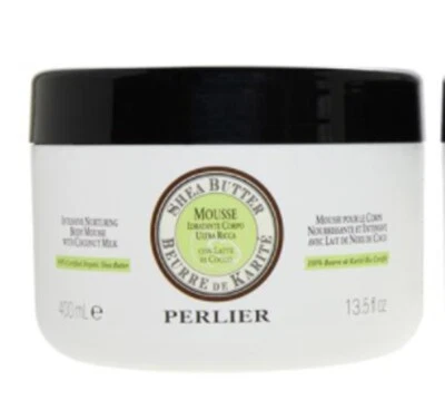 Mousse corporal de manteca de karité Perlier con extracto de leche de coco JUMBO 13,5 oz Foto 1 de 4