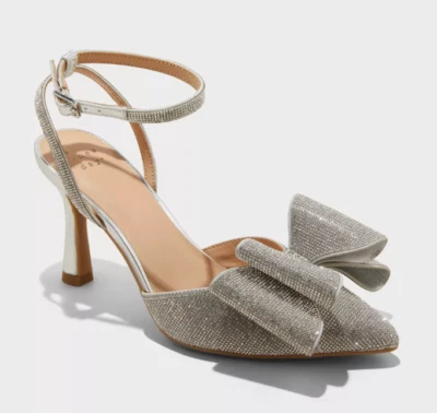 Tacones con lazo Julia de diamantes de imitación plateados para mujer - Un nuevo día - ELIGE LA TALLA Foto 1 de 4