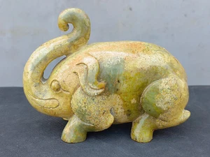 Ancient Chinese antiques,14 cm Ancient jade elephant - Picture 1 of 7