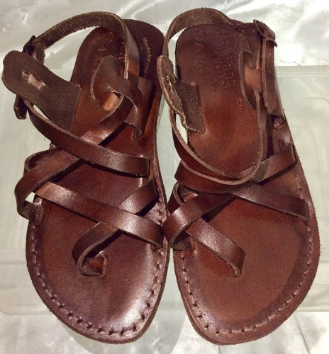 JORDAN Sandali Gesù Greco Romano Mercato Terra Santa CAMMELLO Marrone Pelle Greco Romano Donna 36 US 6