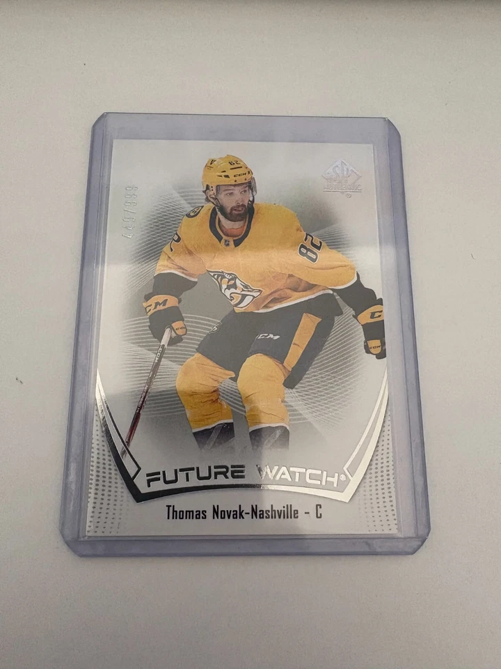 2021-22 SP Authentic #172 Thomas Novak Nashville Predators Future Watch #/999 - Image 1 of 2
