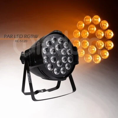WISDOM Par LED Professionale 18x18W 6in1 DMX RGBWA-UV con connessioni Powercon In/Out W
