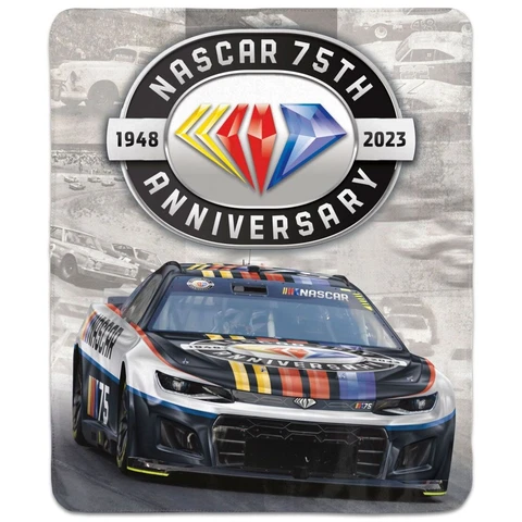 NASCAR 2023 75th Anniversary Logo 50x60 Winning Image Blanket Cover