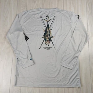 Scales Shirt Pro Performance Crank & Grind Herren 2XL Grau Langarm Angeln NEU - Bild 1 von 11