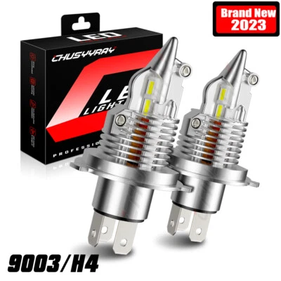 2x H4/9003 LED Headlight Bulbs Conversion Kit High Low Beam 6000K Super White - Изображение 1 из 4
