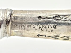 GHF G.H. French Sterling Silver Hollow Handle Cake Knife Server Vintage 6 1/4" - Picture 1 of 13