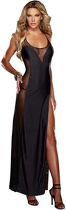 New Old Stock 8631 Dreamgirl, seidiges Mikrofaser und feines Stretch Mesh Kleid - Bild 1 von 3