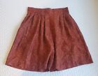 Vintage 90s Leopard Rust Colored 100% Silk Shorts With Pockets NWT High Rise