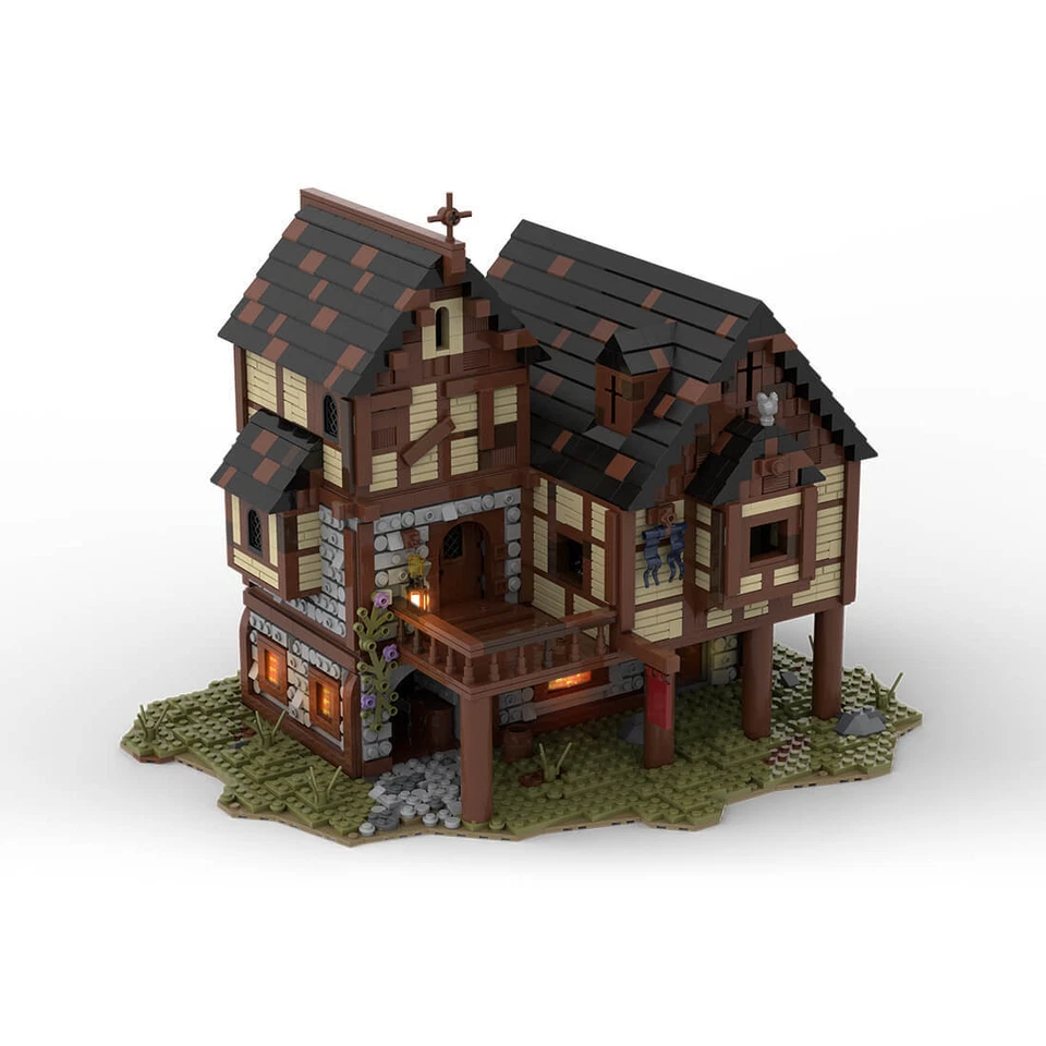 ZITIANYOUBUILD Medieval Tavern House with Interior Modular Building 3130 Pieces - Image 1 of 4