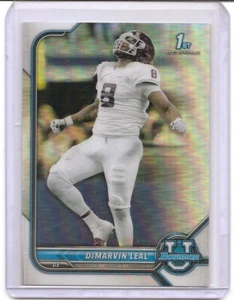 2022 Bowman University DeMarvin Leal Chrome Refractor Insert Card - Bild 1 von 2