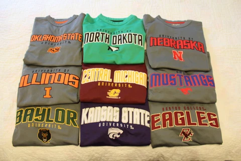 NWT NCAA Mens Champion Gray L/S Performance Sweatshirt Multiple Teams and Sizes! Cover