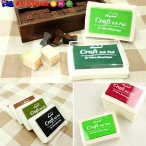 DIY Multi-color Label Rubber Stamp Ink Pad Oil Based Craft Fabric - Picture 1 of 11