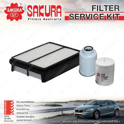 Sakura Oil Air Fuel Filter Service Kit for Mitsubishi ASX GA XB Outlander ZJ TD - image 1 of 2
