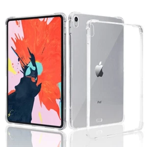 Clear Grip Flexible Soft Transparent TPU Shockproof Rubber Back Cover for iPad - Picture 1 of 14
