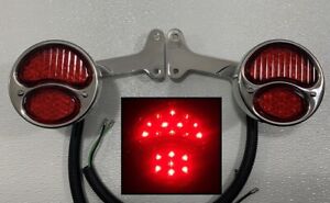 LED Stainless Stake Pocket Taillights w/ Loom Ford Step Side Pickup Truck