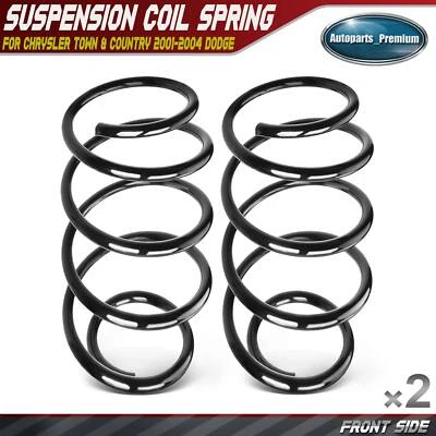 2x Front Coil Springs for Chrysler Town & Country 2001-2004 Dodge Grand Caravan - Image 1 of 4