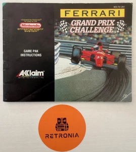 Ferrari Grand Prix Challenge Nintendo Nes Game Instruction Manual UK Version - Picture 1 of 3
