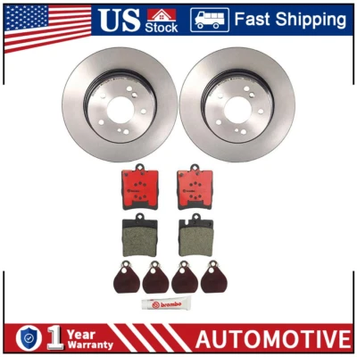 Подходит для задних керамических тормозных колодок и роторов 2003 Mercedes-Benz C230 Brembo PZ - Изображение 1 из 4