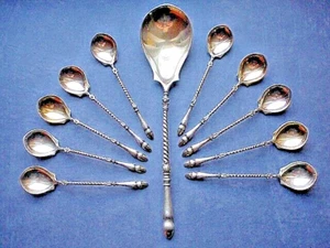 Koch & Bergfeld - Zauberhafte Löffel - 11 Teile - Rehfuß - 800 Silber - TOP - - Bild 1 von 10