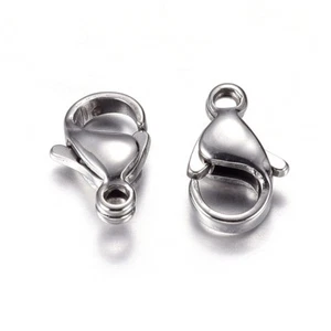 10 Pcs  Stainless Steel Grade A Lobster Claw Bracelet Necklace Clasps 7x11x4mm - Picture 1 of 3