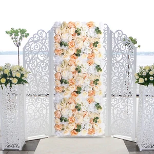 6 Piezas Pared Flor Artificial Seda Pared Rosa Boda Fondo Decoración - Imagen 1 de 22