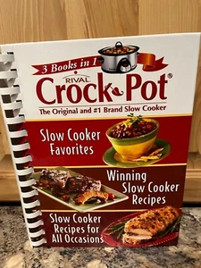 RIVAL 3 BOOKS IN ONE CROCKPOT SLOW COOKER spiral bound  274 RECIPES - Picture 1 of 4