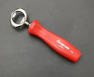 Snap-On Bottle Opener [ Seller's Creation ] Dark Chrome Opener Red Handle - Picture 1 of 1