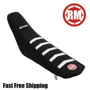 Cubierta de asiento antideslizante plisada negra blanca R/M Pro Yamaha YZ125 YZ250 YZ250X 02-22 - Imagen 1 de 4