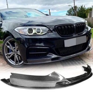 For BMW F22 F23 220i M-Sport 2014-2019 CARBON FIBER Front Bumper Lip Spoiler - Picture 1 of 13
