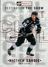 2021-22 Upper Deck CHL Destination the Show A8 Matthew Savoie Buffalo Sabres