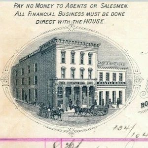 Scarce 1885 San Francisco Invoice Letterhead Castle Brothers Tea Coffee - Picture 1 of 3