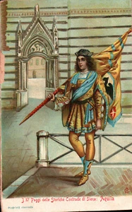 CARTOLINA " I 17 PAGGI DELLE STORICHE CONTRADE DI SIENA : AQUILA " C12-75 - Imagen 1 de 2