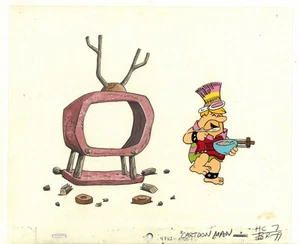 Flintstones - Original Production Cel/Master HP Background- Barney Rubble - Picture 1 of 1