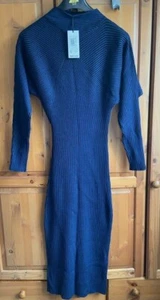 Vestido BIMBA Y LOLA Largo Completo Acanalado Tejido con Brazos de Murciélago - Talla M - Imagen 1 de 10