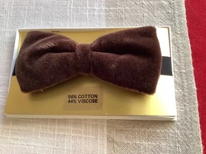 Gents - New Vintage Classic Brown Bow Tie - Picture 1 of 4