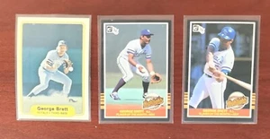1982 Fleer George Brett Royals & 1985 Donruss Highlights 3 Card HOF Lot NM-MT or - Picture 1 of 2
