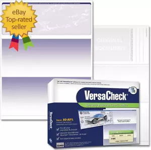 Secure Checks - 500 Blank Business Voucher Checks Blue Prestige 500 Sheets - Picture 1 of 2