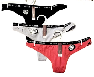 3 Pair of Sofra Ladies Cotton "Wild Girl" Thong Panties Size XL New With Tag - Picture 1 of 7