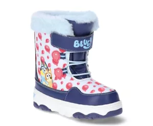 Bluey & Bingo Toddler Girls Winter Snow Boots with Faux Fur Trim Size 11 New - Picture 1 of 5