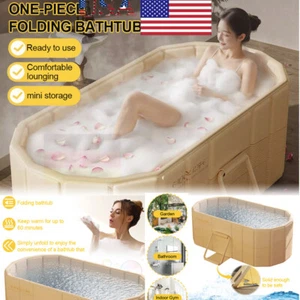2in1 Portable Ice Bath tub / Hot Cold Plunge Tub Pool Foldable Large size - Picture 1 of 12