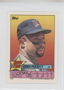 1989 Super Star Sticker Back Cards Kirby Puckett Bob Horner Mike Stanley HOF