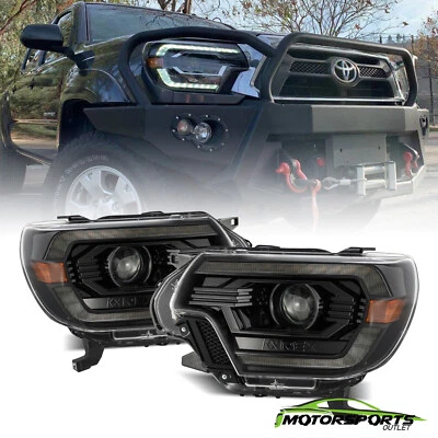 Fit 12-15 Toyota Tacoma PRO-Series Projector Headlights Replacement Alpha-Black Foto 1 de 4