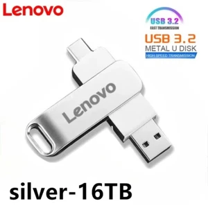 Lenovo 16TB USB 3.2 Flash Drive Trasferimento ad alta velocità Metallo Pendrive - Foto 1 di 7