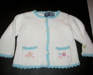 Suéter Vintage Koala Niños Botón Bordado Flores Niñas Talla 18 Meses - Imagen 1 de 2