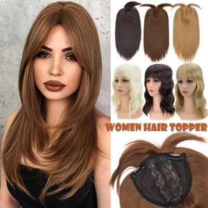 Peluca natural real como humana con clip para cabello superior - Imagen 1 de 76